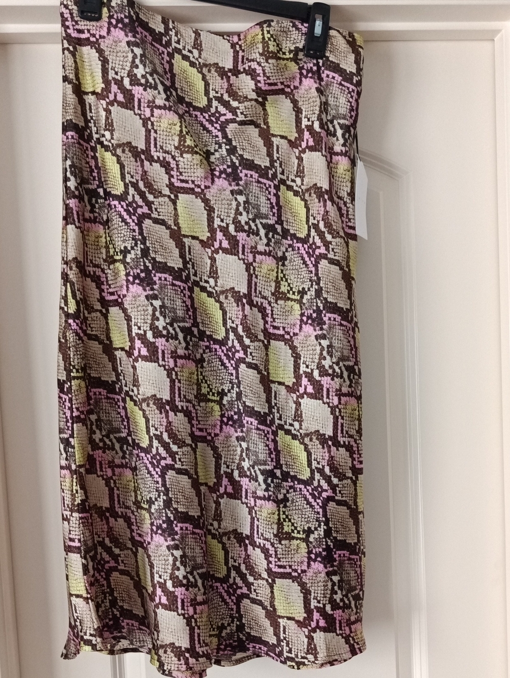 Nordstrom Snake-Print Pencil Skirt in Pink, Green and Brown